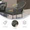 Flash Furniture Gray PE Rattan Wicker Patio Dining Chair TT-TT02-GY-GG - alternate 5